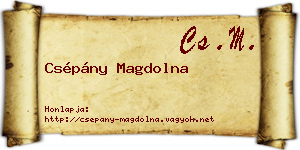 Csépány Magdolna névjegykártya