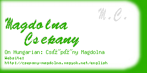 magdolna csepany business card